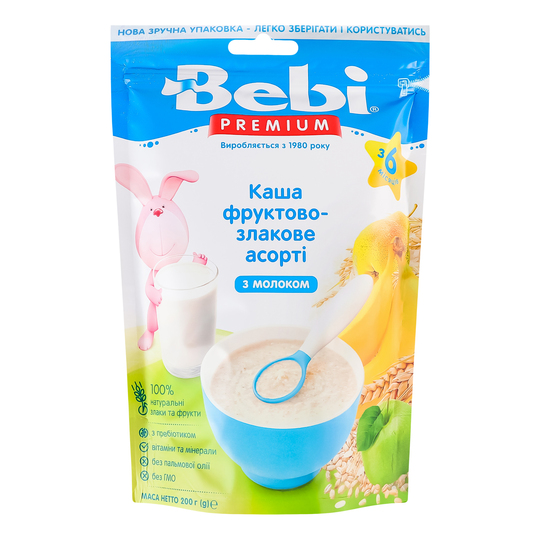 Каша Фрук.злак.асор.6м.BEBI PREM 200г