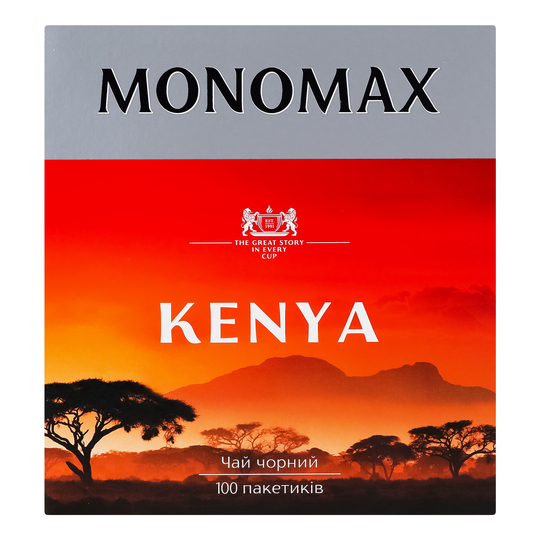 Чай чорний Мономах KENYA пакет. 100*2г