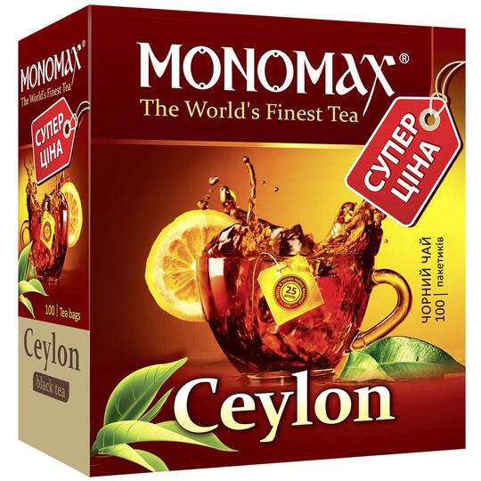 Чай чор. Мономах CEYLON пакет. 100*1,5г