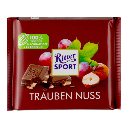 Шоколад виноград.горіх Ritter Sport 100г