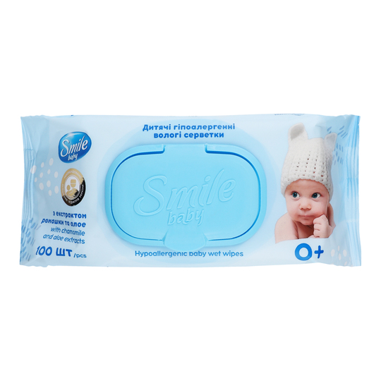 Серветки вол.ромашка SmileBaby 100шт