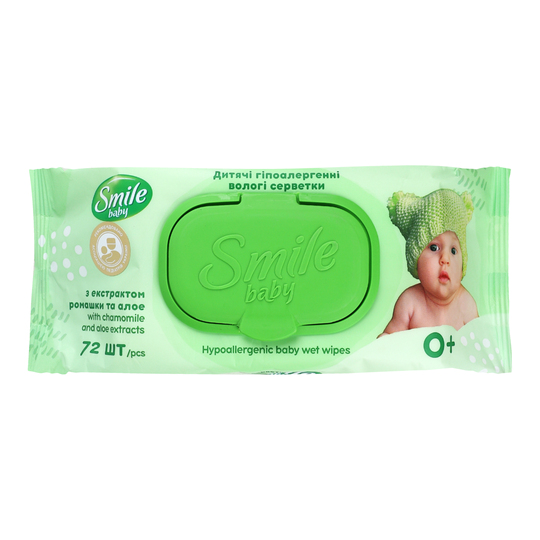 Серветки вол.ромашка SmileBaby 72шт