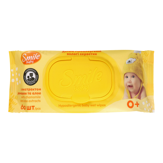 Серветки вол.ромашка SmileBaby 60шт