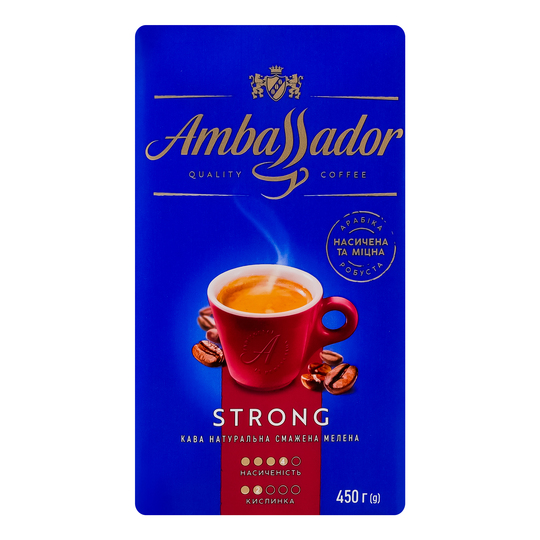 Кава мелена Ambassador Strong 450г