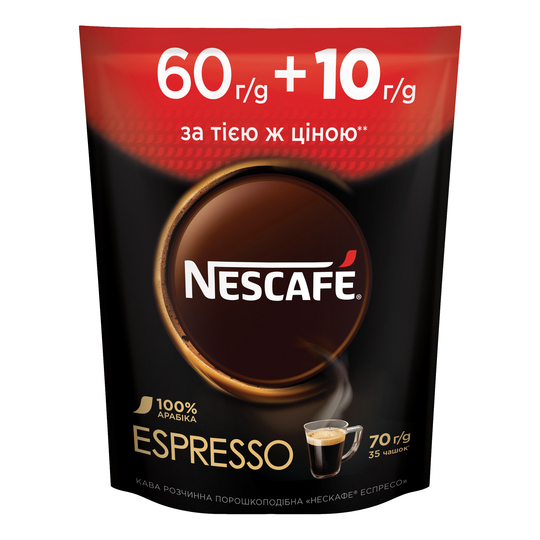 Кава Nescafe Еспрессо м/у 60г+10г