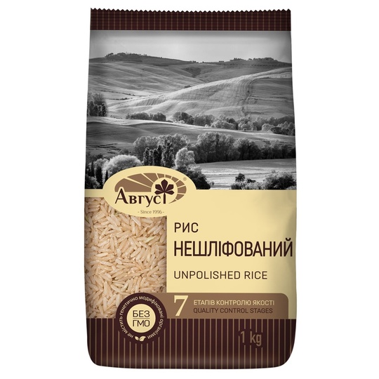 Рис нешліфований преміум Август 1кг
