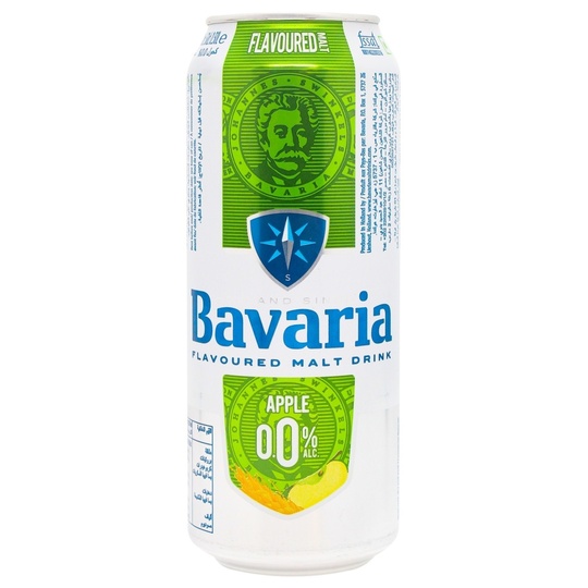Пиво св.б/а Баварiя яблуко 0% 0,5л з/б