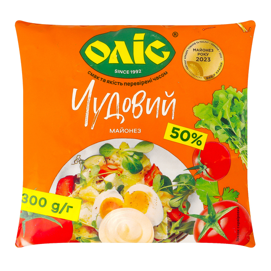 Майонез Чудовий Оліс 50% ф/п 300г