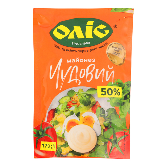 Майонез Чудовий Оліс 50%"д/п 170 г