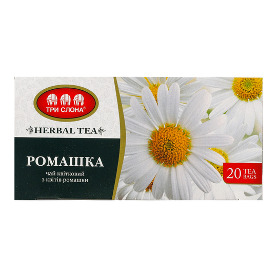 Чай трав'яний Три слона Ромашка 20*1,5г