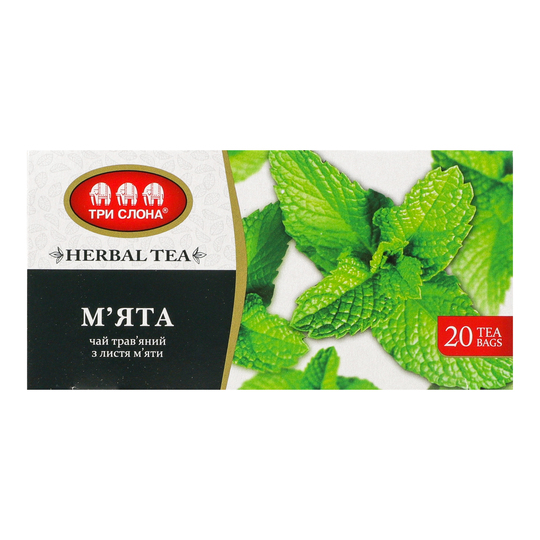 Чай трав'яний Три слона М'ята 20*1,5г