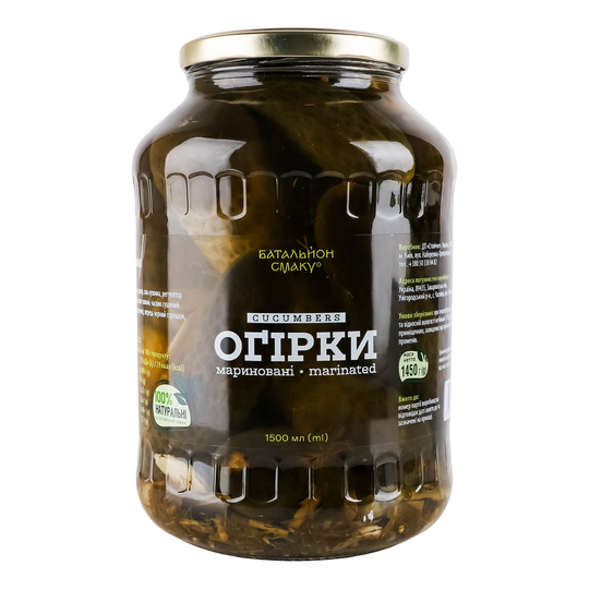 Огірки Батальйон смак.мар.ск/б 1,5л