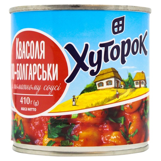 Квасоля Хуторок болгар.том.соус 425г