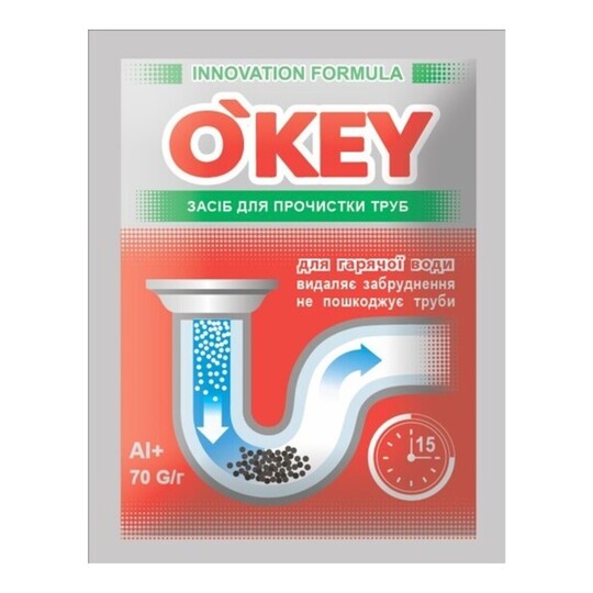 Засіб д/пр.труб гран. O`Key гар. вода70г