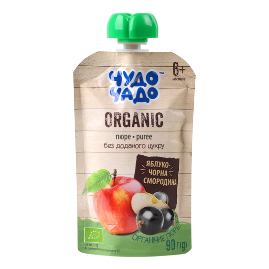 Пюре ябл.чор.смородина Чудо-Чадо 90г