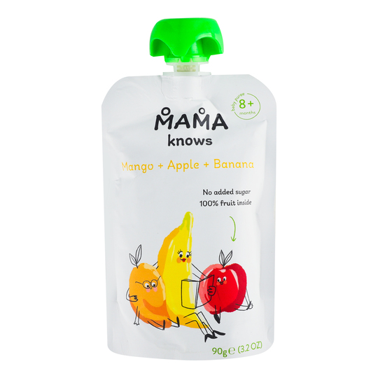 Пюре манг.ябл.банан Mama knows 90г