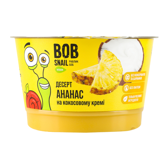 Десерт Bob Snail кокос/aнанас ст 180г