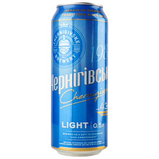 Пиво св.Чернігівське Light 4,3% 0,5л з/б