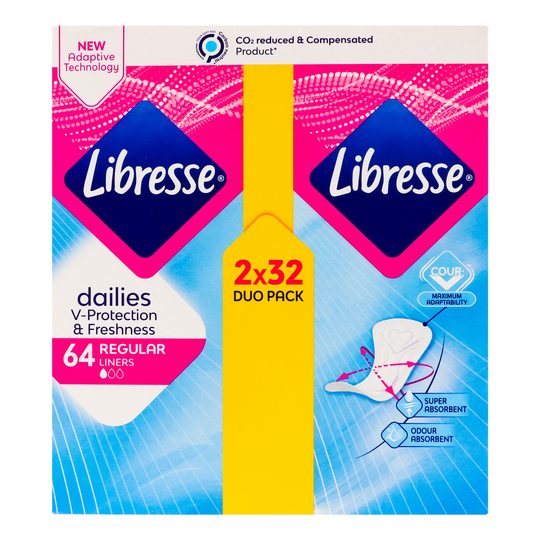 Прокладки гіг.Fre.Pl. Nor. Libresse 64шт