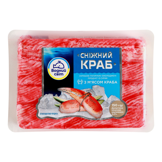 Крабові пал.охл Сніж.к. Водний світ 150г