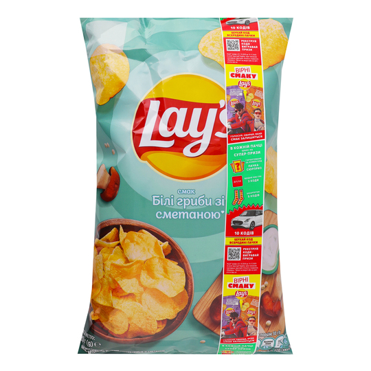 Чипси картоп.біл.гриби смет.Lay's 120г