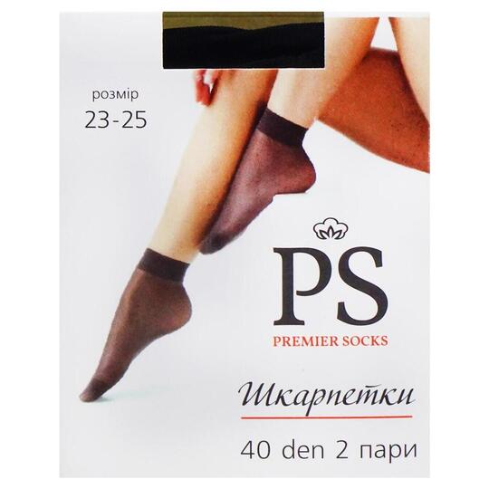 Шкарпетки ж.PS 40d чор.2 пари р.23-25