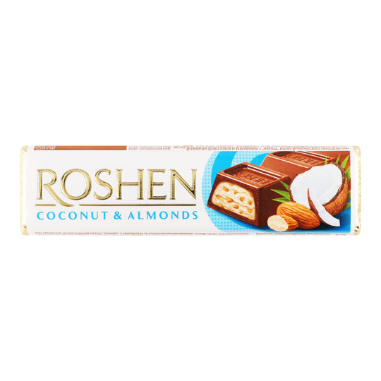 Батончик з кокосом та мигдалем Roshen38г