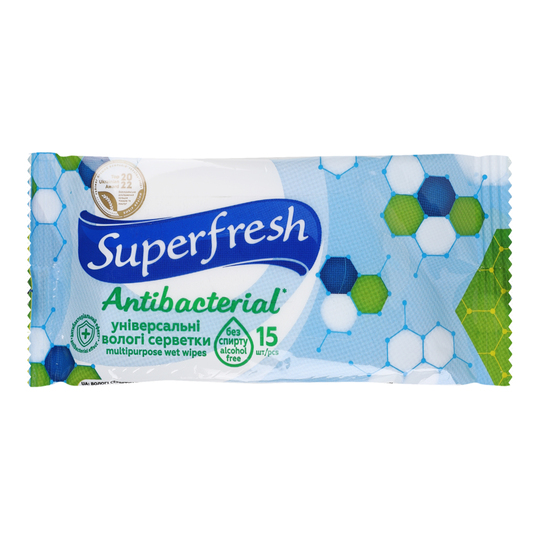 Серветка волога антибак.Superfresh 15шт