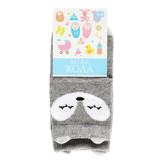 Шкарпетки дит.ЛХ,9293 р.6-8,сірий меланж