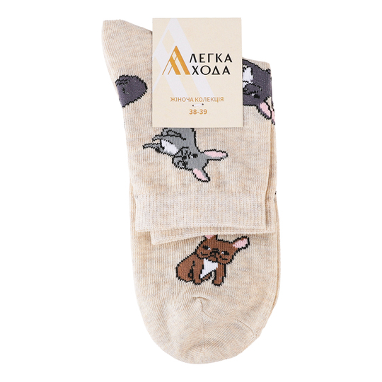 Шкарпетки жін.ЛХ, 5422 р.25,беж меланж
