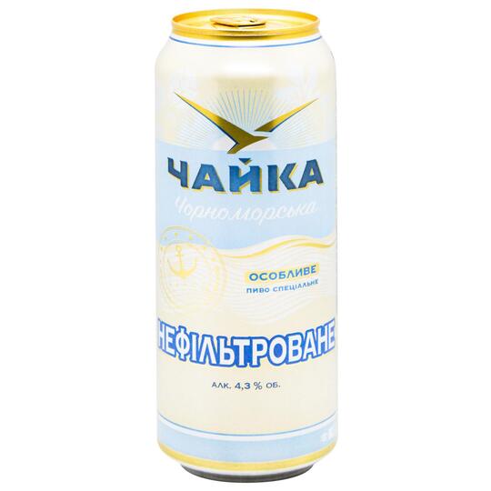 Пиво св.н/ф Чайка Чор. 4,3% 0,5 з/б
