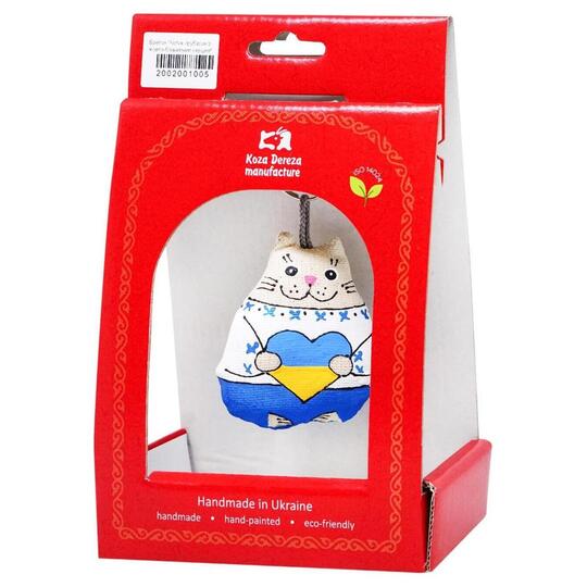 Брелок Котик з серцем Koza Dereza