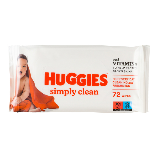 Серветка волога clean Huggies 72шт