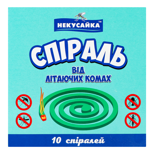 Спіраль від літючих комах Некусайка 10шт