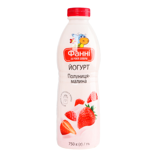 Йогурт Фанні 1% пол.мал. пит.пл. 750г