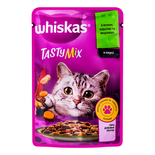 Корм д/кот.пауч Whiskas TM Яг.Кур.Мор85г