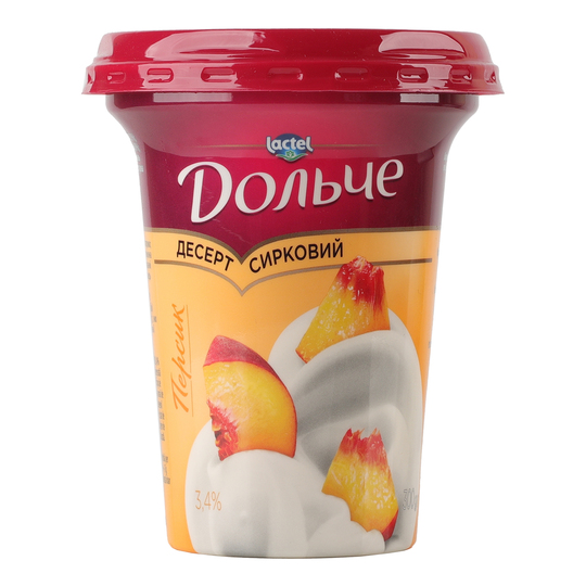 Десерт 3,4% Дольче персик стакан 300г