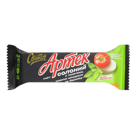 Вафлі солоні моцар+баз.Артек Світоч 56г