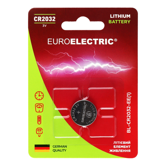 Батарейка літієва Euroelectric 3V 1шт