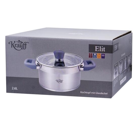 Кастрюля нерж.стал(руч.бакел.)Krauff2,6л