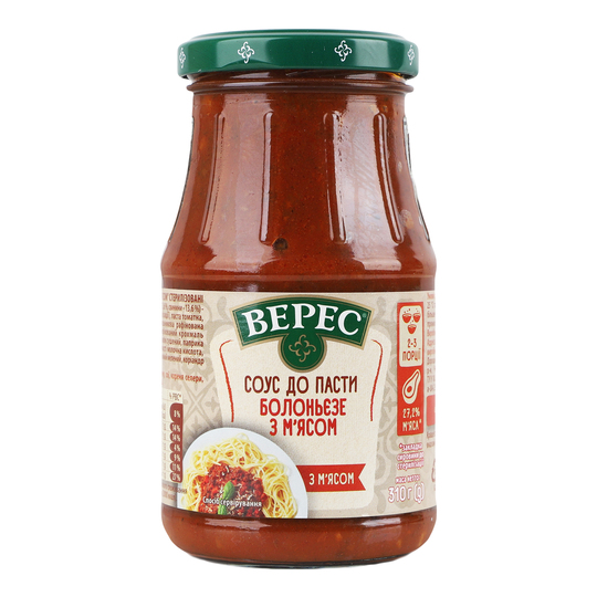 Соус болоньєзе з м´ясом Верес с/б 310г