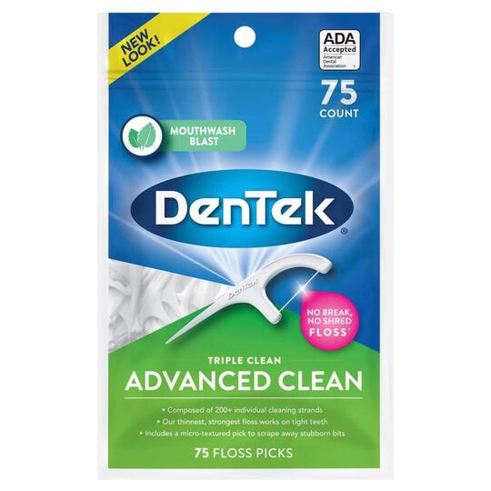 Флос-зубочистки потр.очищ.DenTek 75шт