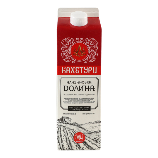 Вино Кахетурі Алаз.Дол.ч.н/сол.9-13%1,0л