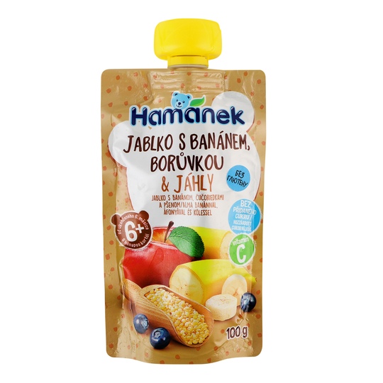 Пюре ябл.бан.чорн.пшоно Hamanek 100г