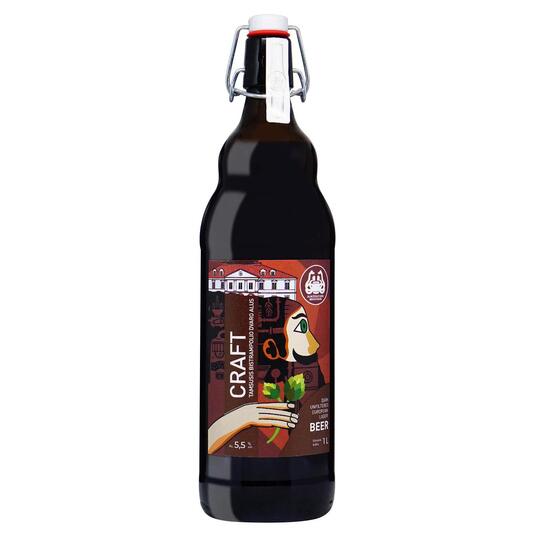 Пиво тем. неф.Craft tamsusis 5,5% 1л с/п