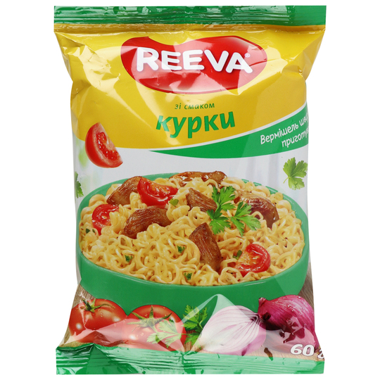 Вермішель ш/п смак курки Reeva 60г