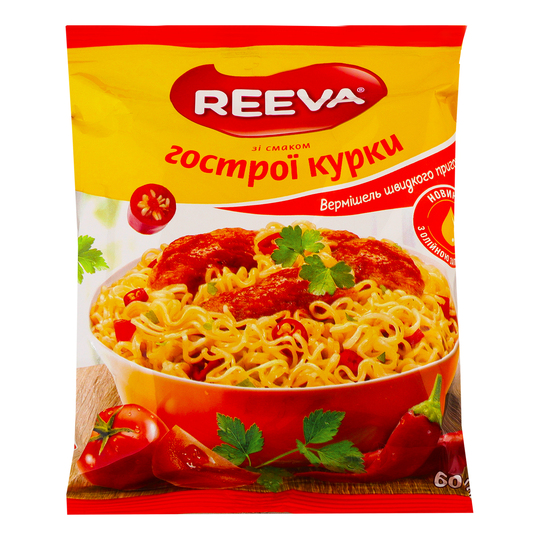 Вермішель ш/п гостра курка Reeva 60г