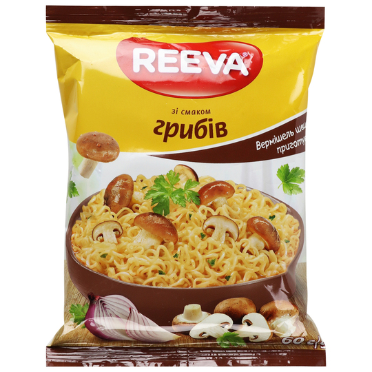 Вермішель ш/п смак гриби Reeva 60г