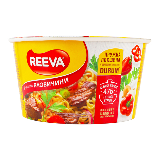 Локшина ш/п смак яловичини Reeva 75г