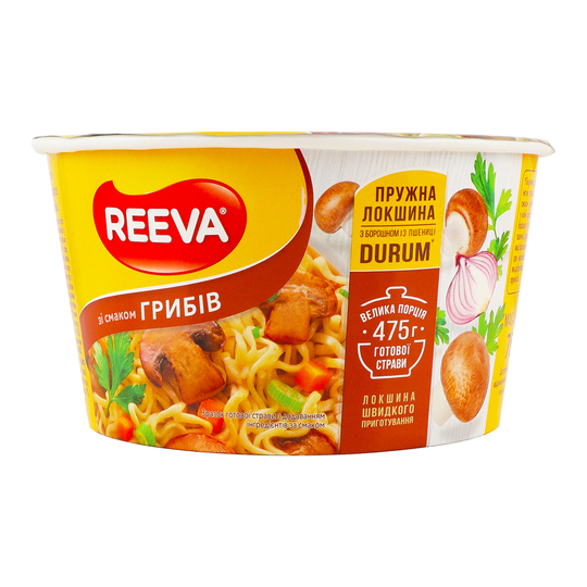 Локшина ш/п смак гриби Reeva 75г